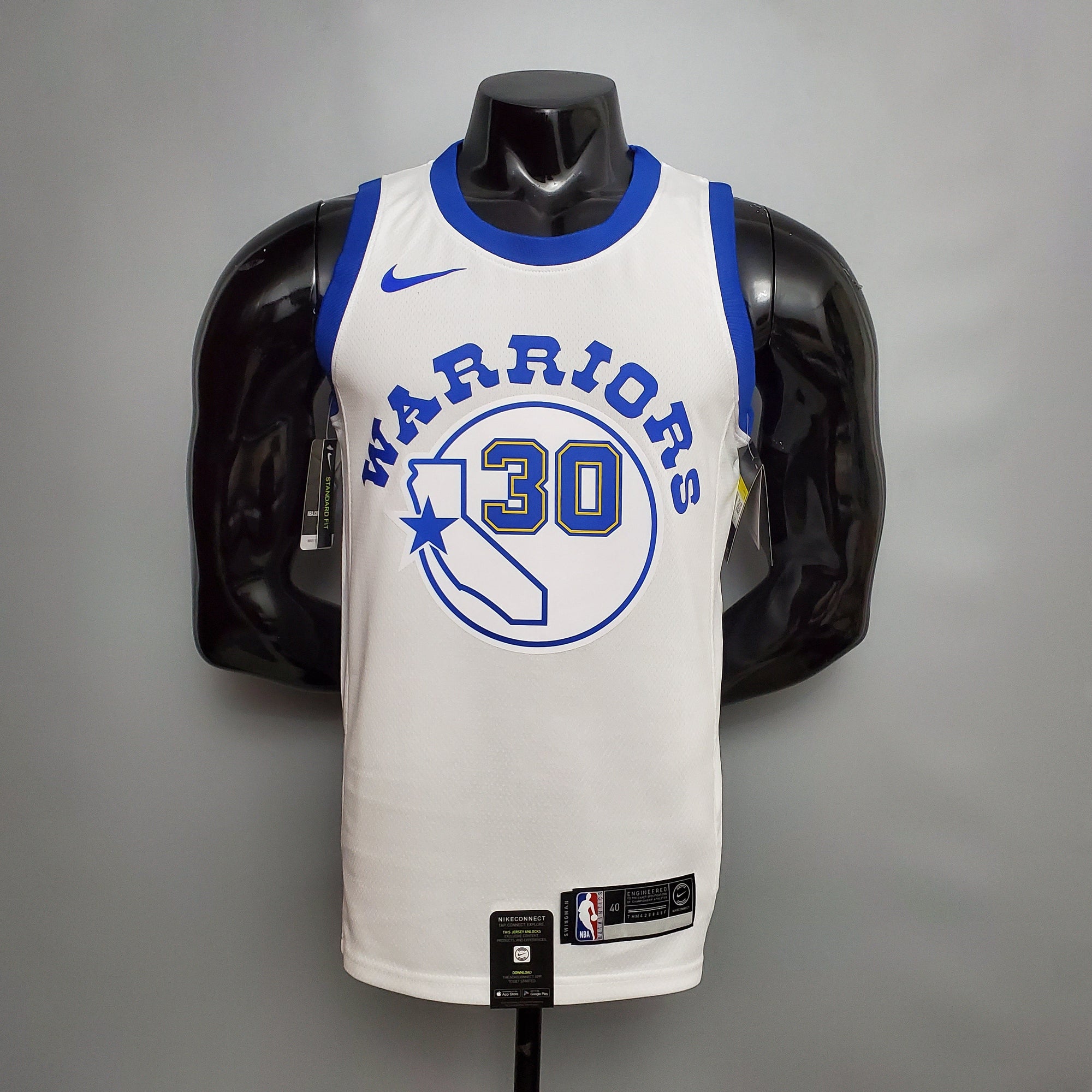 Camiseta NBA Golden State Warriors #30 Curry - (Retro) White