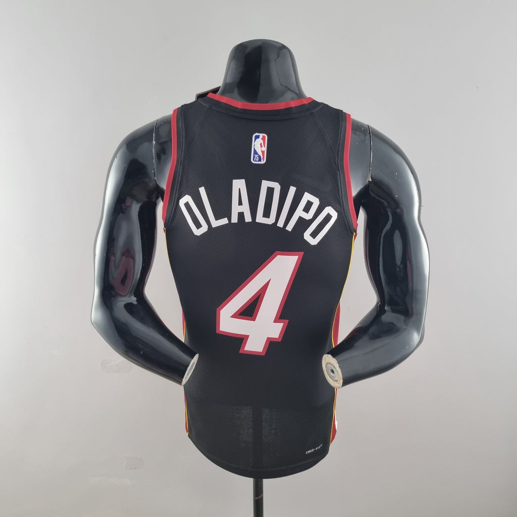 Camiseta NBA Miami Heat #4 Oladipo - 75° Cumpleaños Black