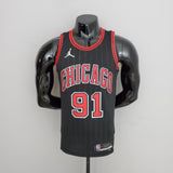 Camiseta NBA Chicago Bulls #91 Rodman - Flyers Black