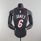 Camiseta NBA Miami Heat #6 James - 75° Cumpleaños Black