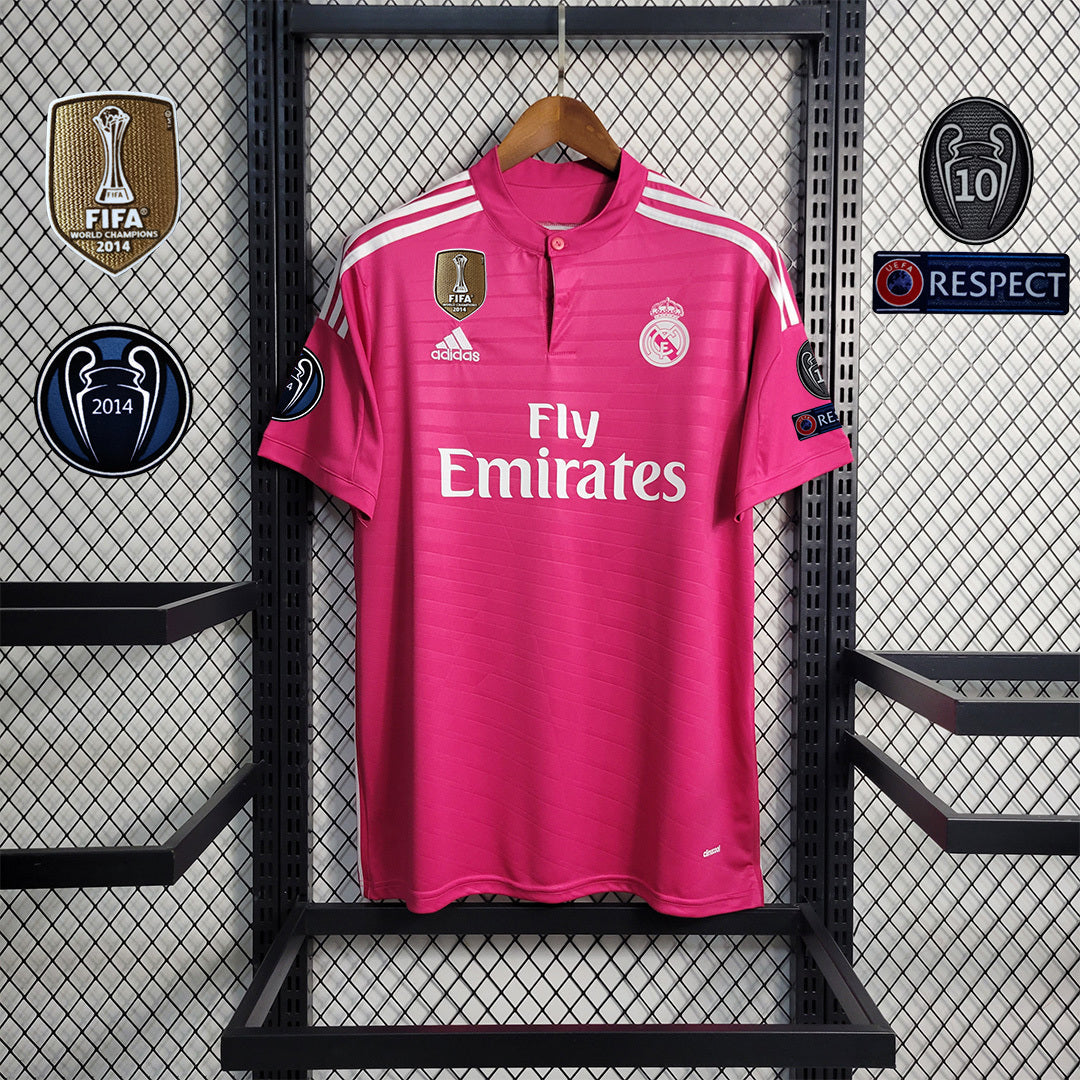 Camiseta Real Madrid 14/15 Fora (Todos os Patches) - (Retro)