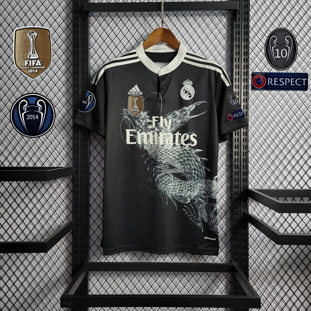 Camiseta Real Madrid 14/15 Terceiro (Todos os Patches) - (Retro)