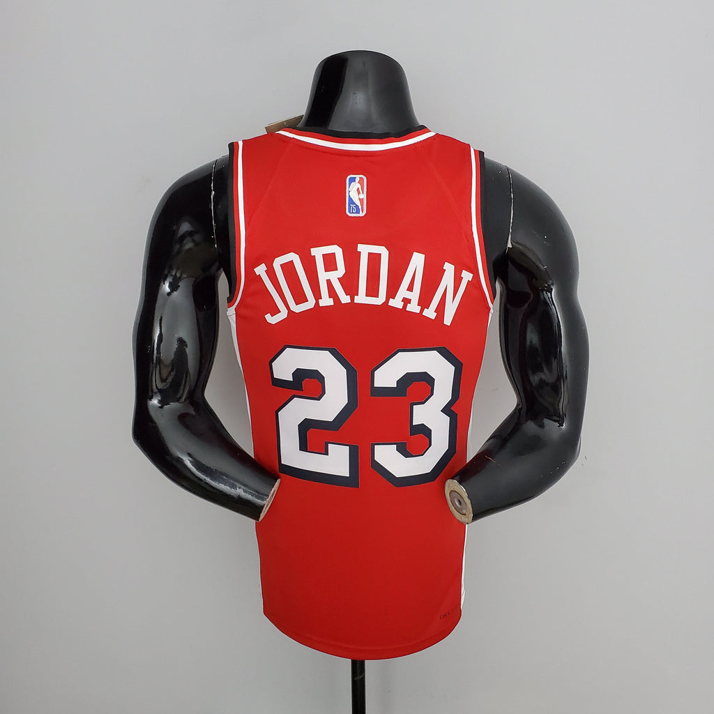 Camiseta NBA Chicago Bulls #23 Jordan - 75° Cumpleaños Red