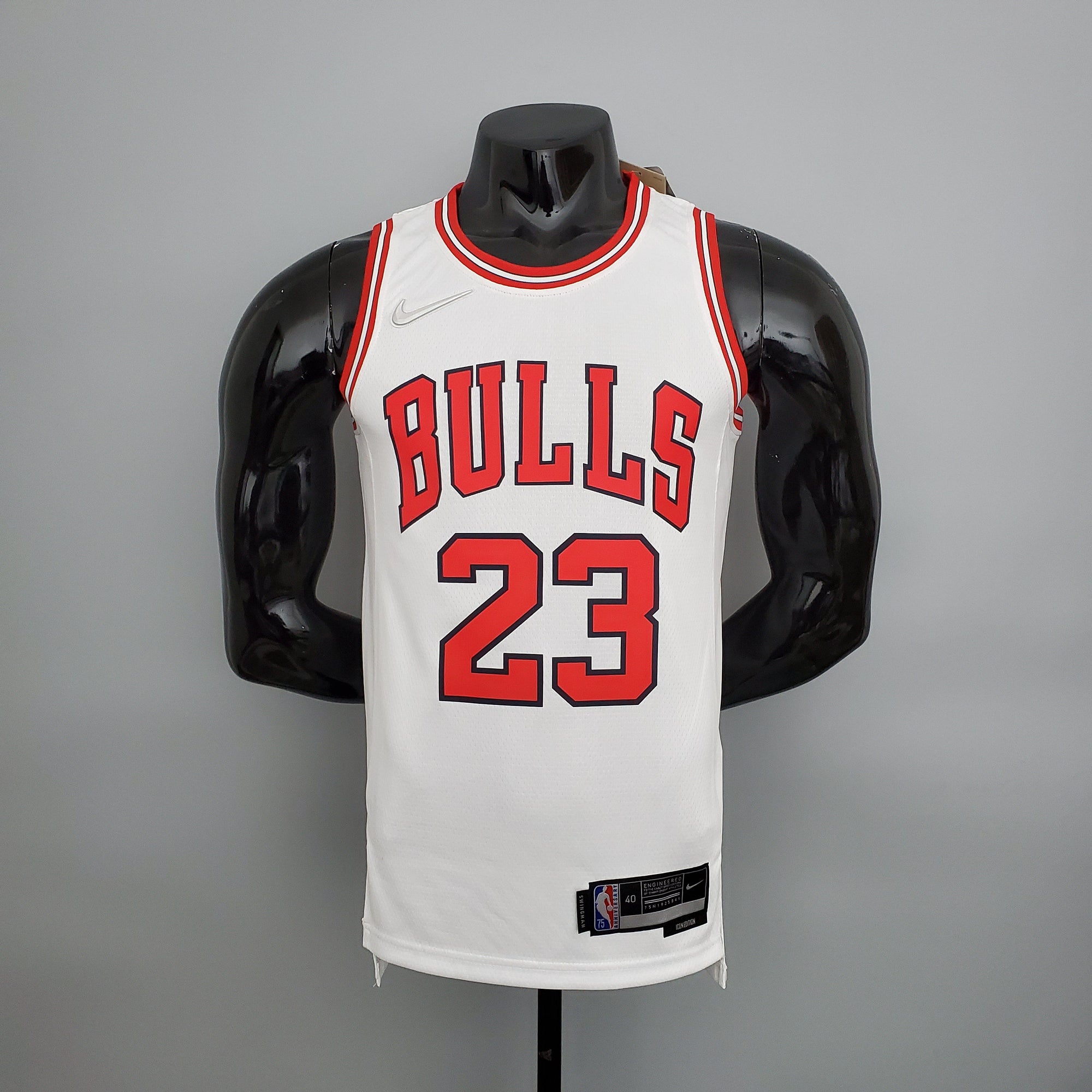 Camiseta NBA Chicago Bulls #23 Jordan - 75° Cumpleaños White