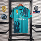 Camiseta Real Madrid 17/18 Terceiro (Todos os Patches) - (Retro)