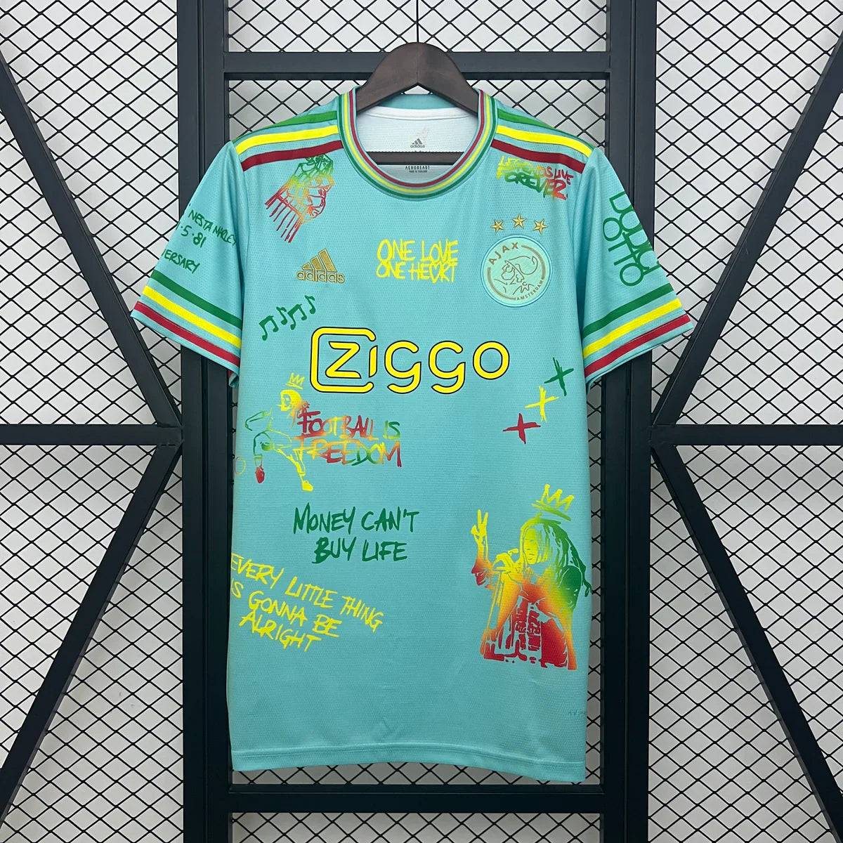 Camiseta Ajax 25/26 Edición Especial (Bob Marley) - (Aficionado)