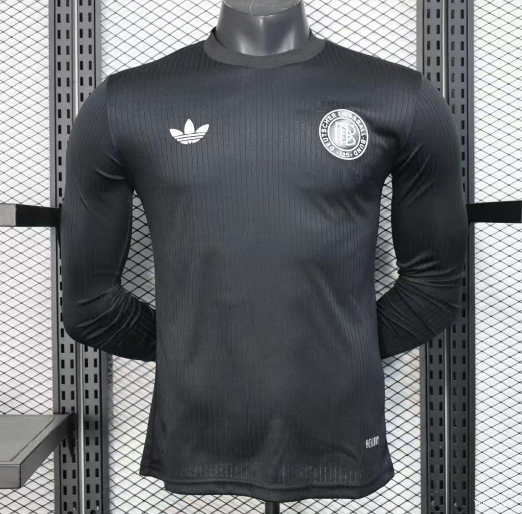 Camiseta Alemanha 2025 Cumpleaños 125 Años (Black) - (Jugador) Manga Larga