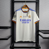 Camiseta Real Madrid 21/22 Casa (Final Champions League) (Com Patches) - (Retro)