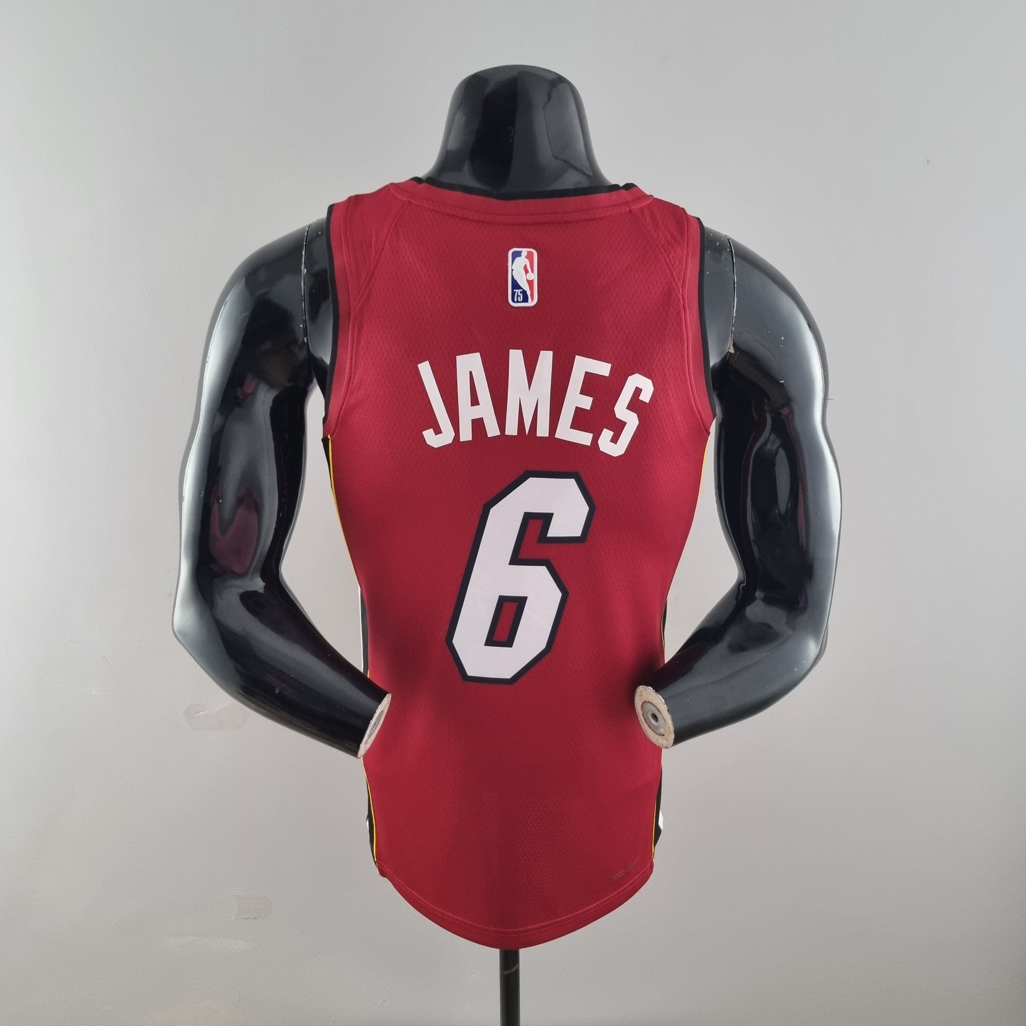 Camiseta NBA Miami Heat #6 James - 75° Cumpleaños Red