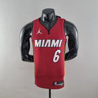 Camiseta NBA Miami Heat #6 James - 75° Cumpleaños Red