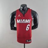 Camiseta NBA Miami Heat #6 James - 75° Cumpleaños Red