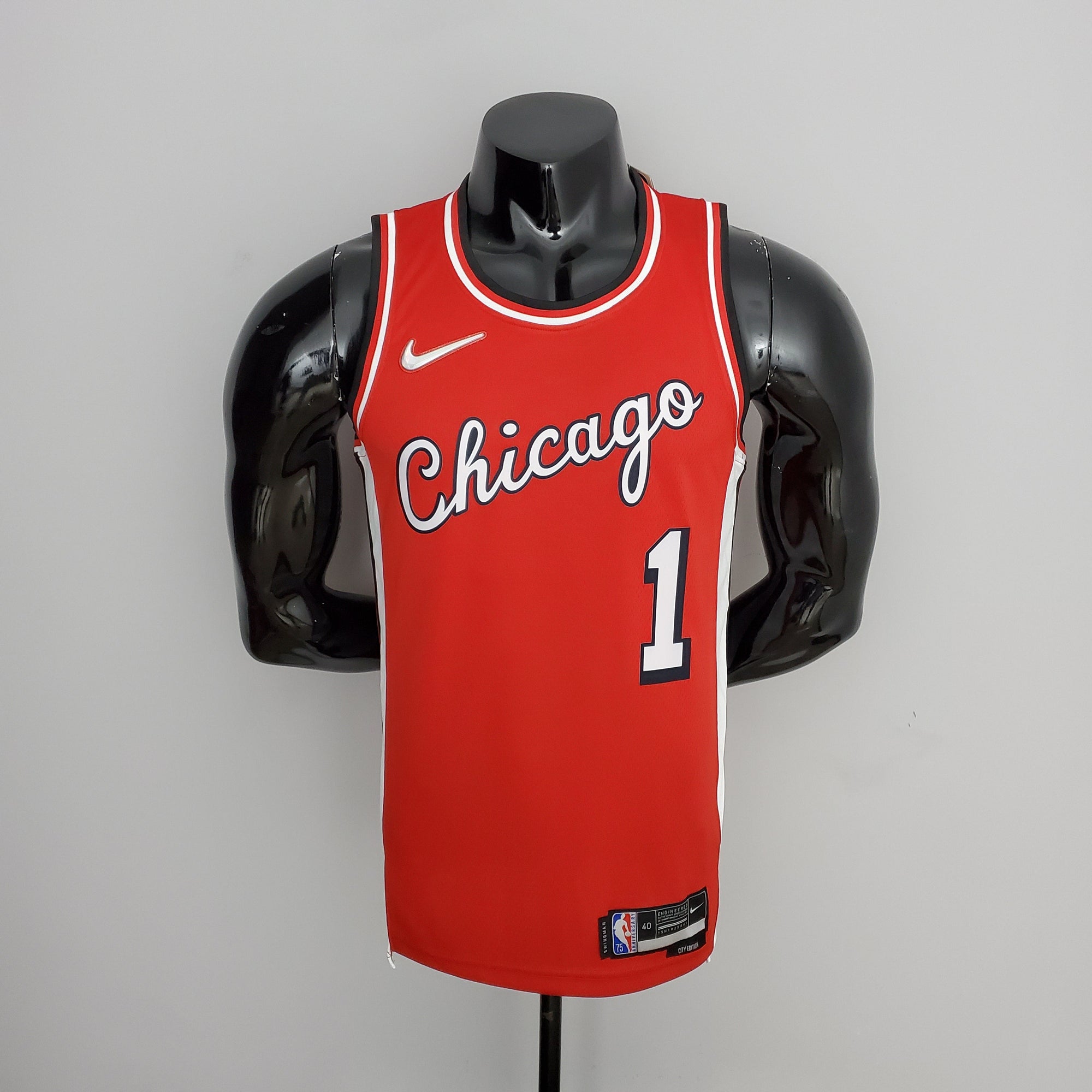 Camiseta NBA Chicago Bulls #1 Rose - 75° Cumpleaños Red