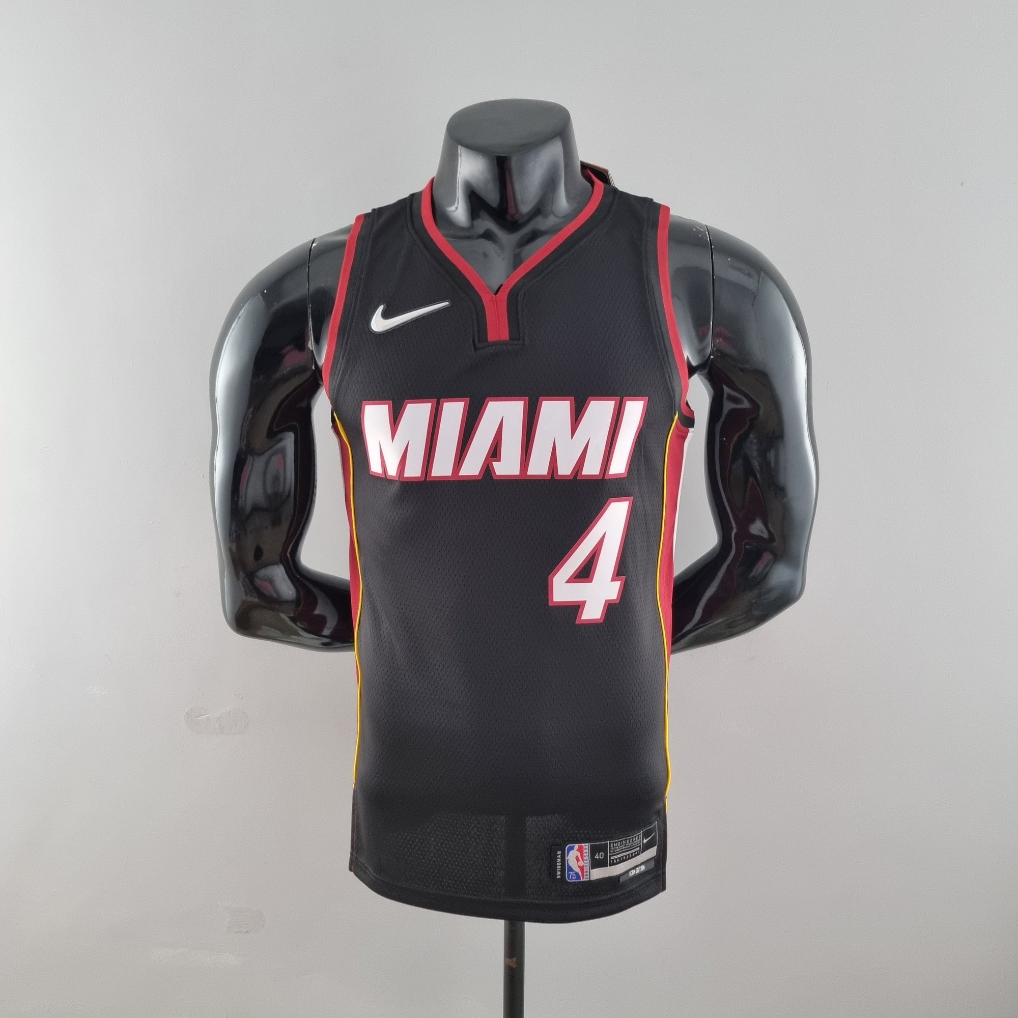 Camiseta NBA Miami Heat #4 Oladipo - 75° Cumpleaños Black