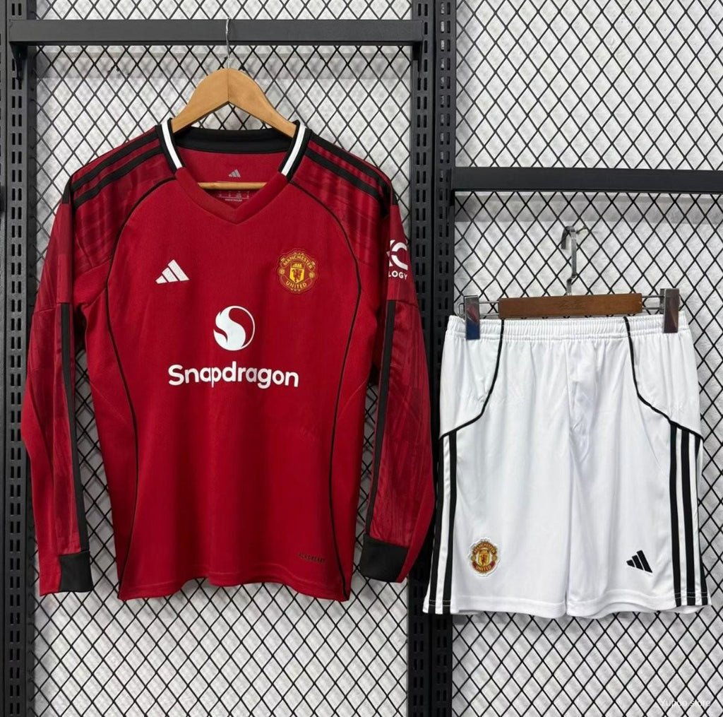 Kit Manchester United 25/26 Casa - (Aficionado) Manga Larga