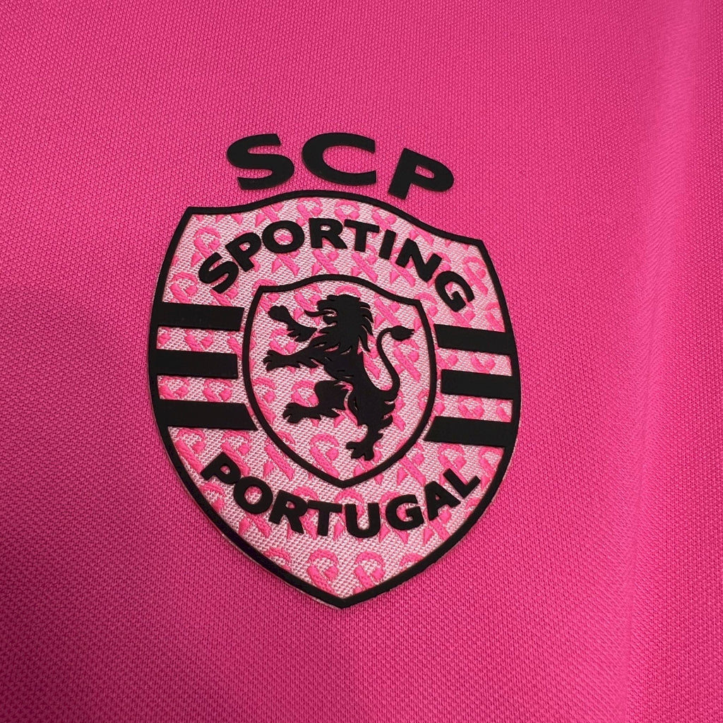 Camiseta Sporting 24/25 Outubro Rosa - (Aficionado)