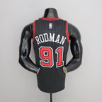 Camiseta NBA Chicago Bulls #91 Rodman - Flyers Black