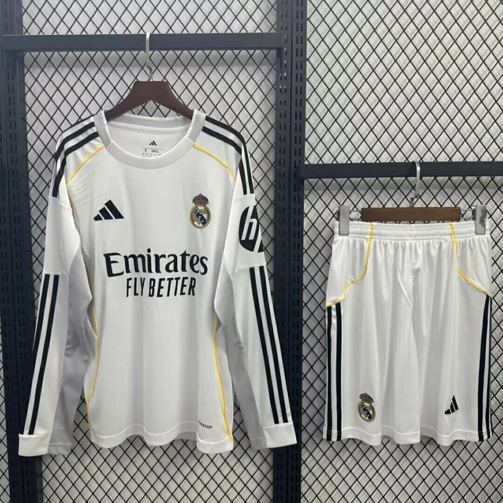 Kit Real Madrid 25/26 Casa - (Aficionado) Manga Larga