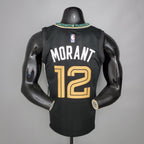 Camiseta NBA Memphis Grizzlies #12 Morant - City Edition Black