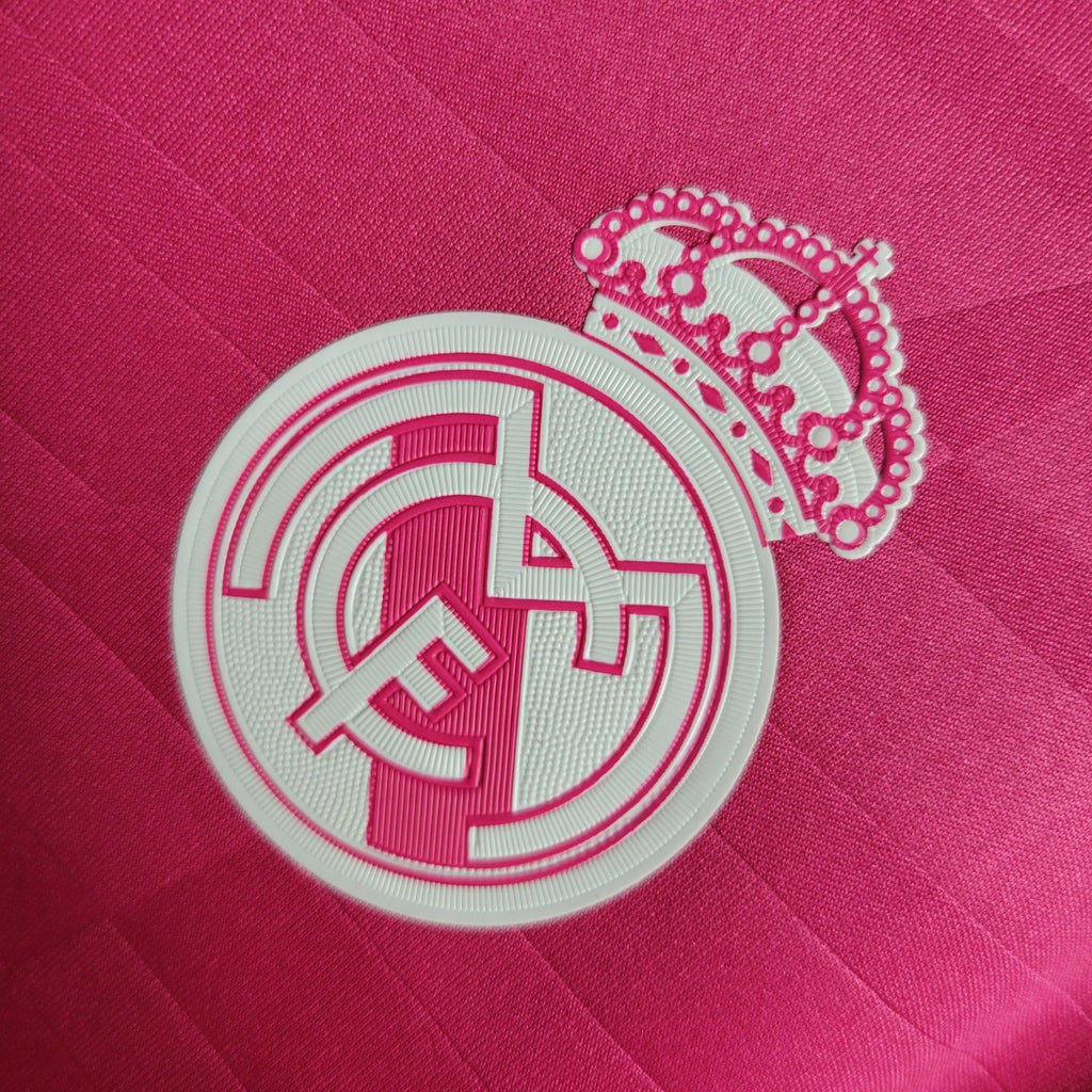Camiseta Real Madrid 14/15 Fora (Todos os Patches) - (Retro)