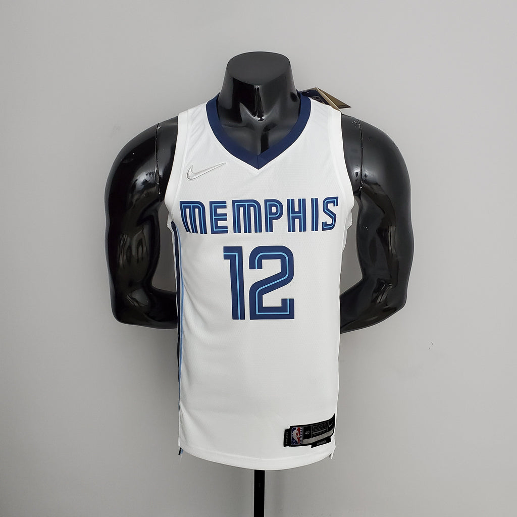 Camiseta NBA Memphis Grizzlies #12 Morant - 75° Cumpleaños White