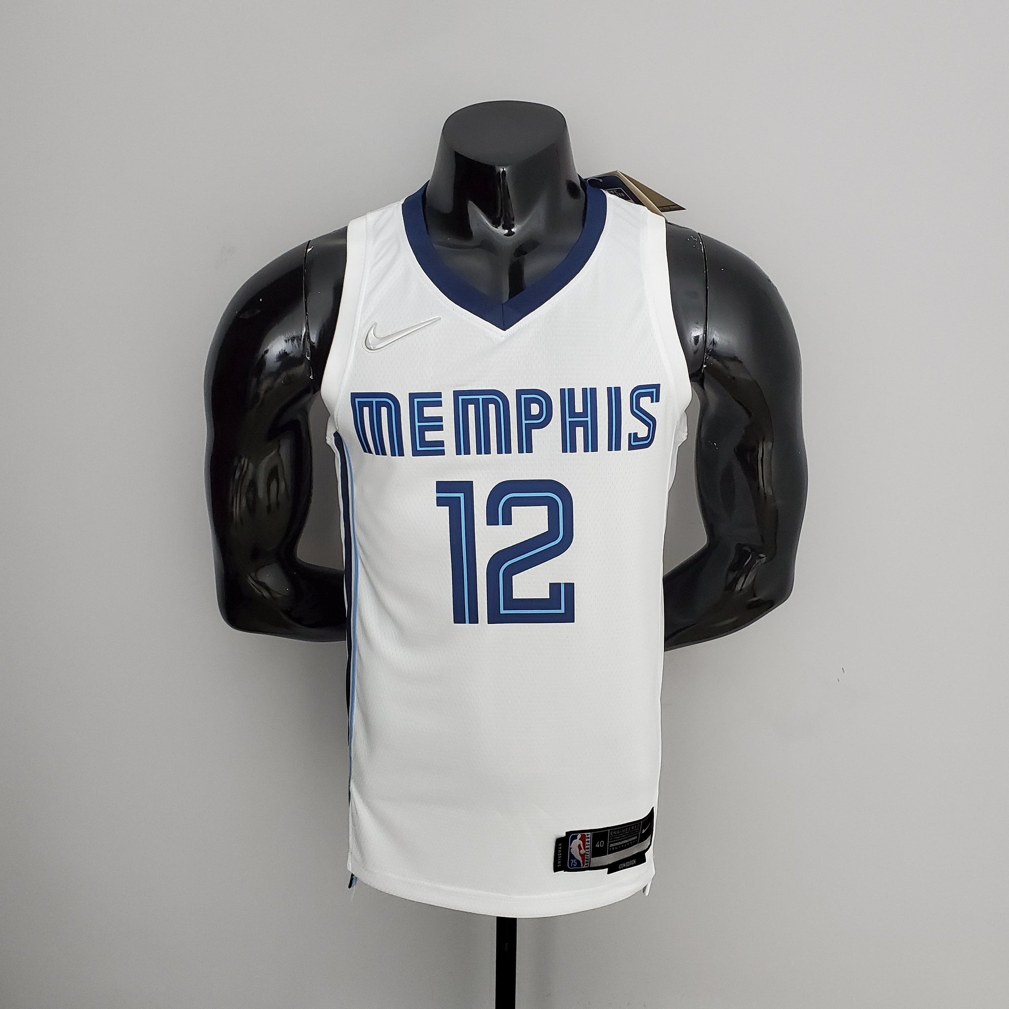 Camiseta NBA Memphis Grizzlies #12 Morant - 75° Cumpleaños White