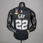 Camiseta NBA San Antonio Spurs #22 Gay - City Edition Black