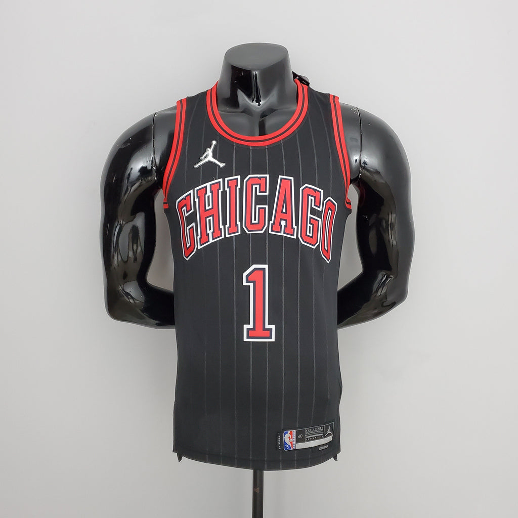 Camiseta NBA Chicago Bulls #1 Rose - Flyers Black