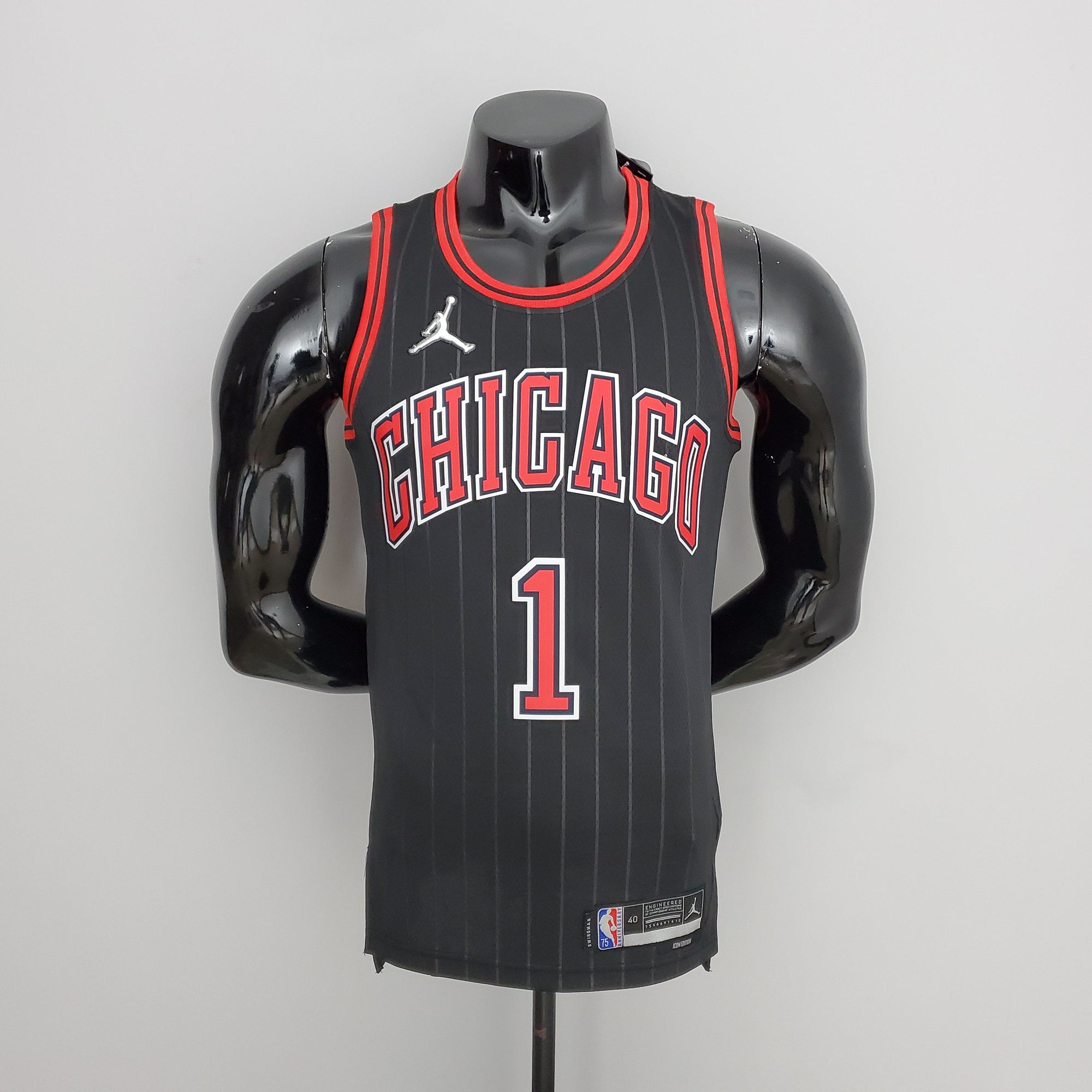 Camiseta NBA Chicago Bulls #1 Rose - Flyers Black
