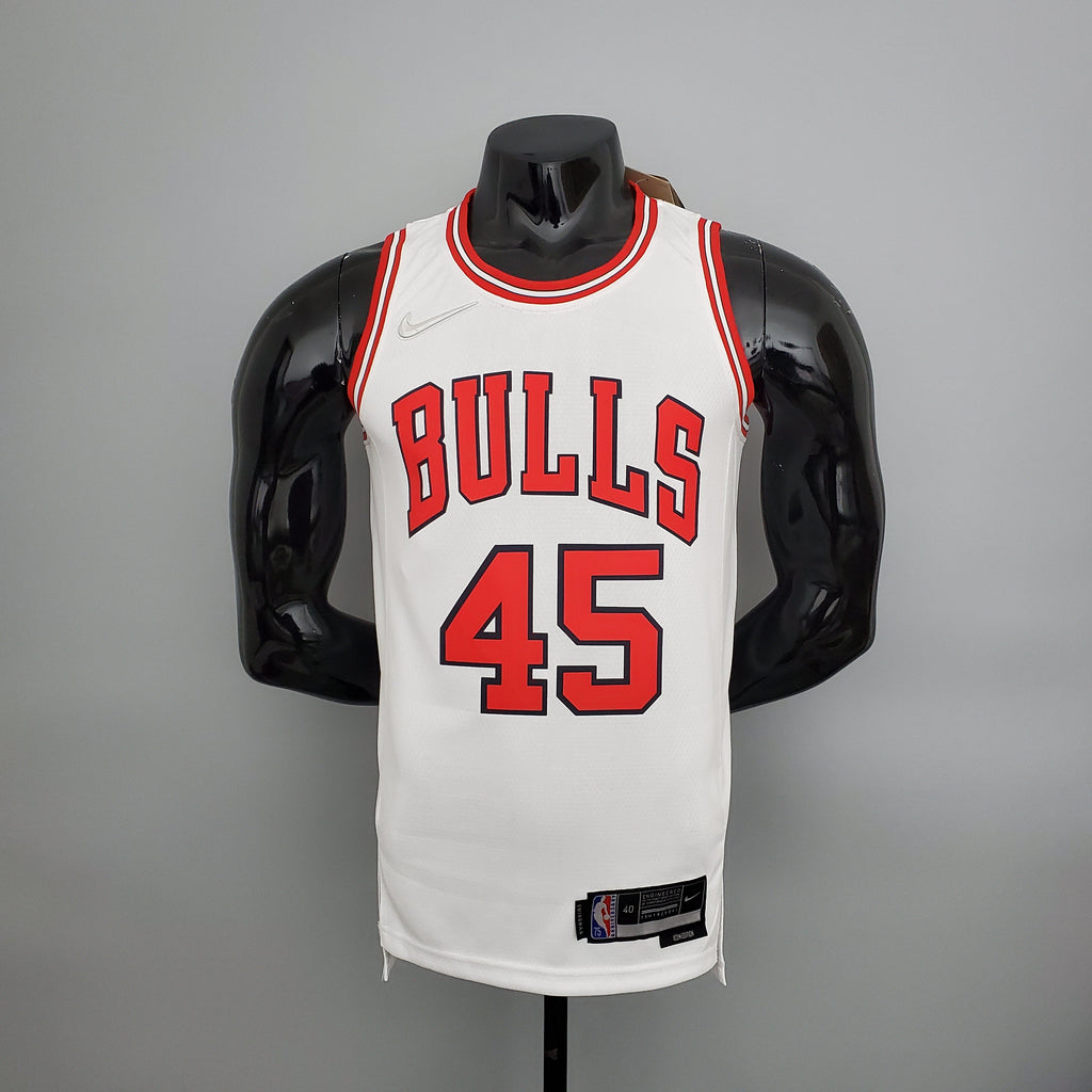 Camiseta NBA Chicago Bulls #45 Jordan - 75° Cumpleaños White