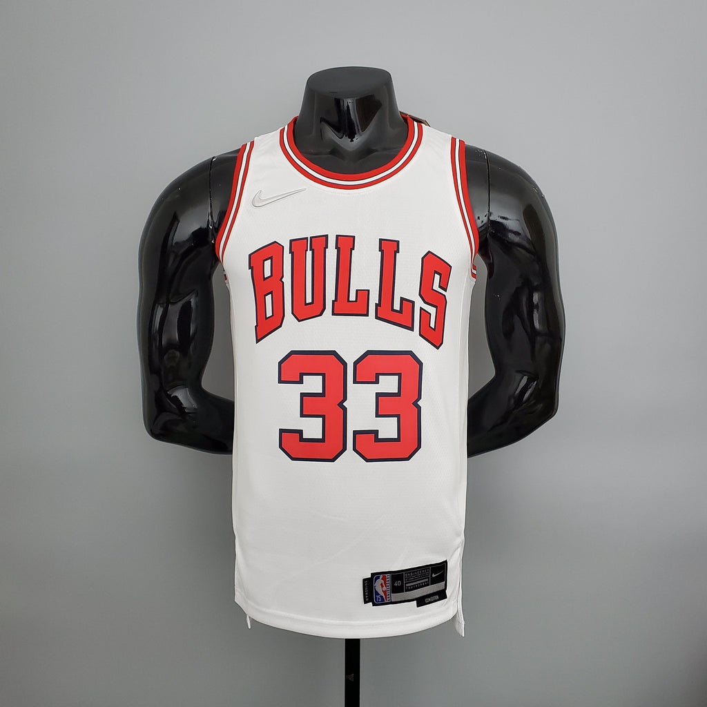 Camiseta NBA Chicago Bulls #33 Pippen - 75° Cumpleaños White