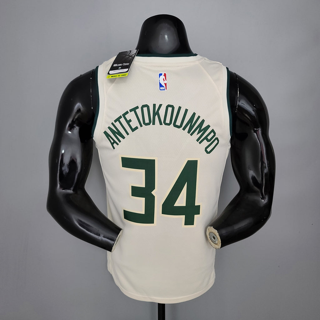Camiseta NBA Milwalkee Bucks #34 Antetokounmpo - Theme White
