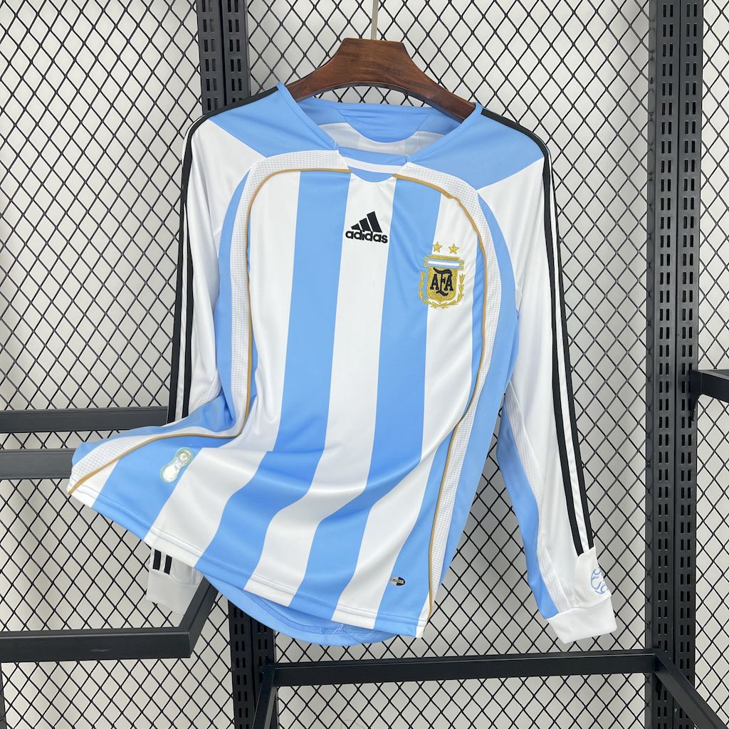 Camiseta Argentina 2006 Casa - (Retro) Manga Larga