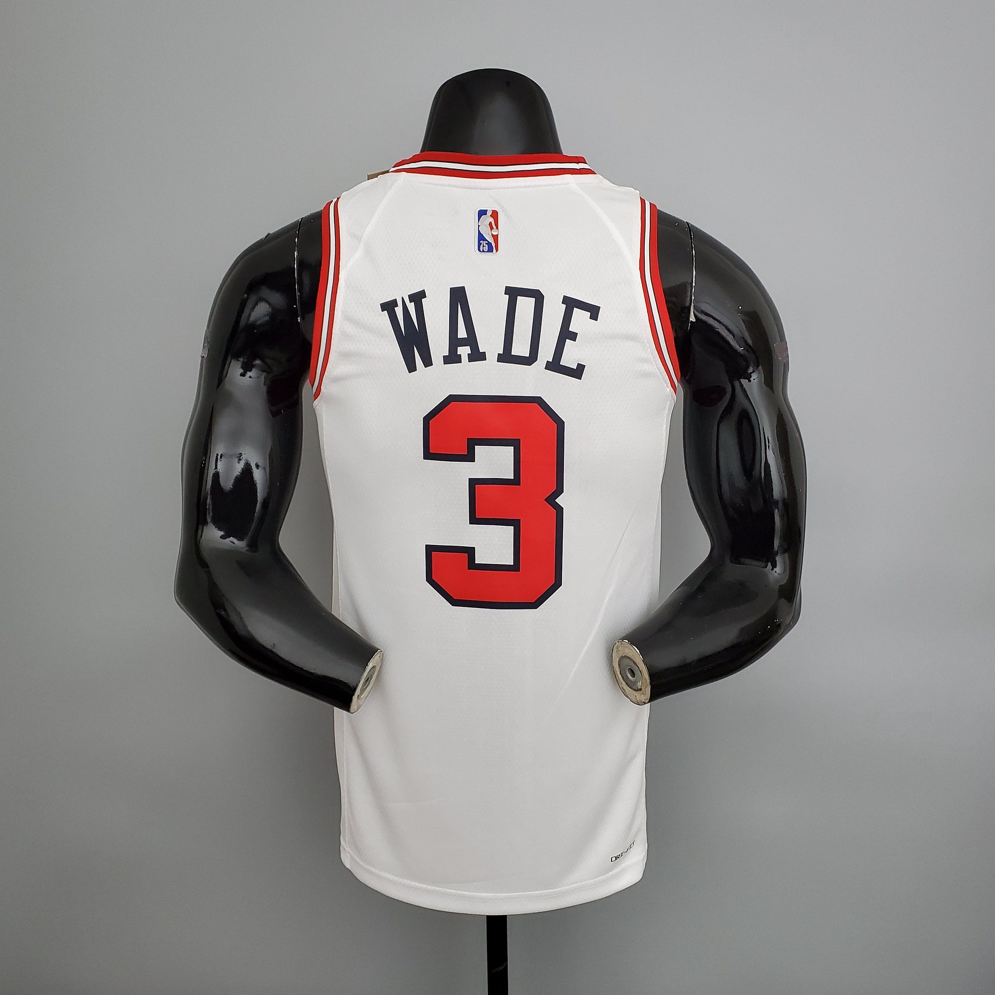 Camiseta NBA Chicago Bulls #3 Wade - 75° Cumpleaños White