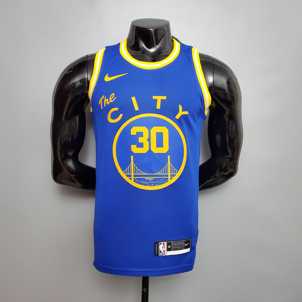 Camiseta NBA Golden State Warriors #30 Curry - Train Blue