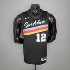 Camiseta NBA San Antonio Spurs #12 Aldridge - City Edition Black