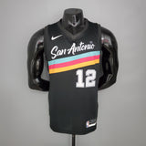 Camiseta NBA San Antonio Spurs #12 Aldridge - City Edition Black
