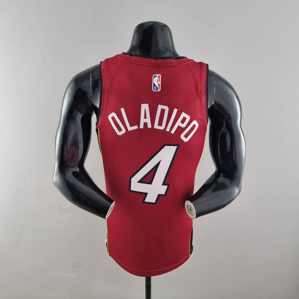 Camiseta NBA Miami Heat #4 Oladipo - 75° Cumpleaños Red
