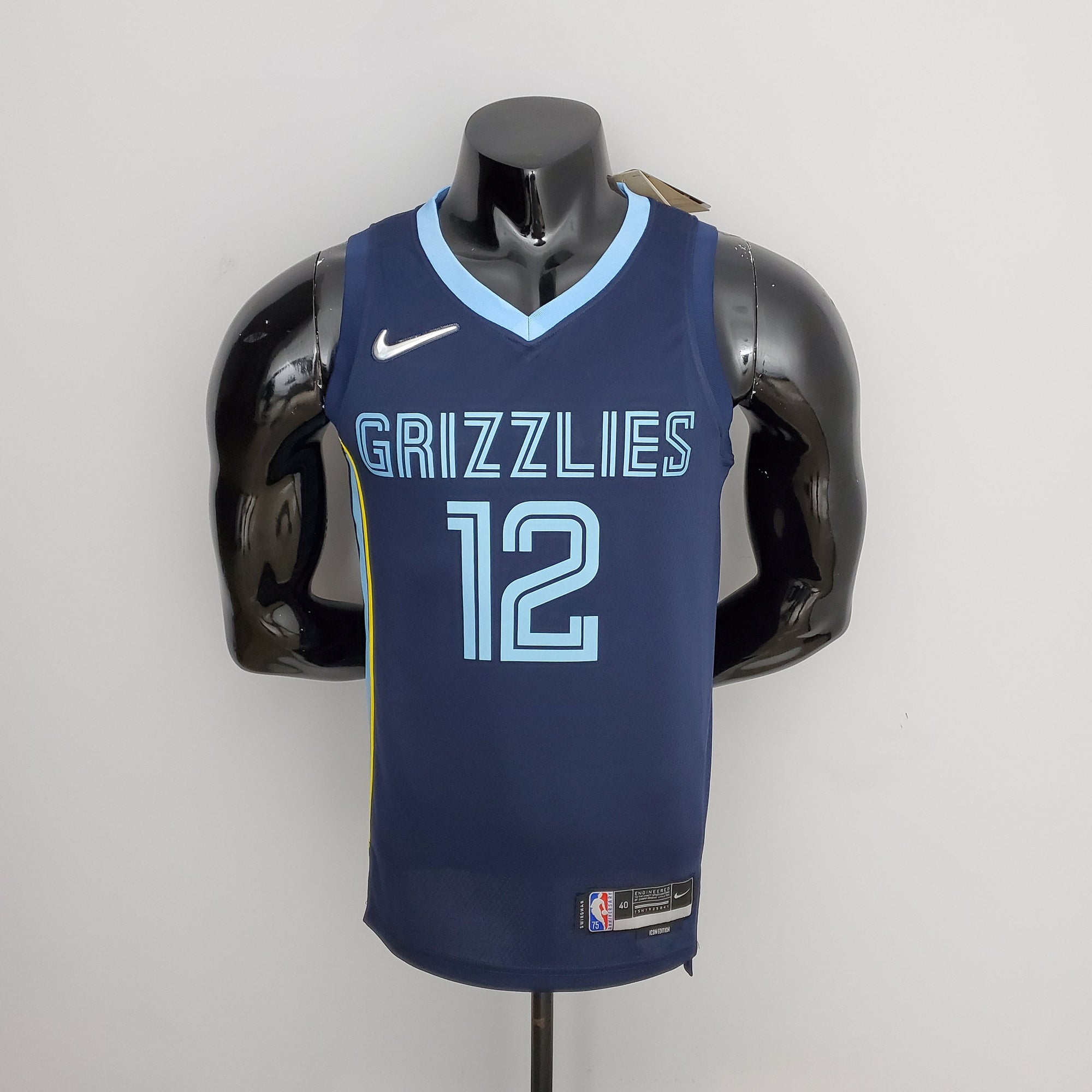 Camiseta NBA Memphis Grizzlies #12 Morant - 75° Cumpleaños Blue
