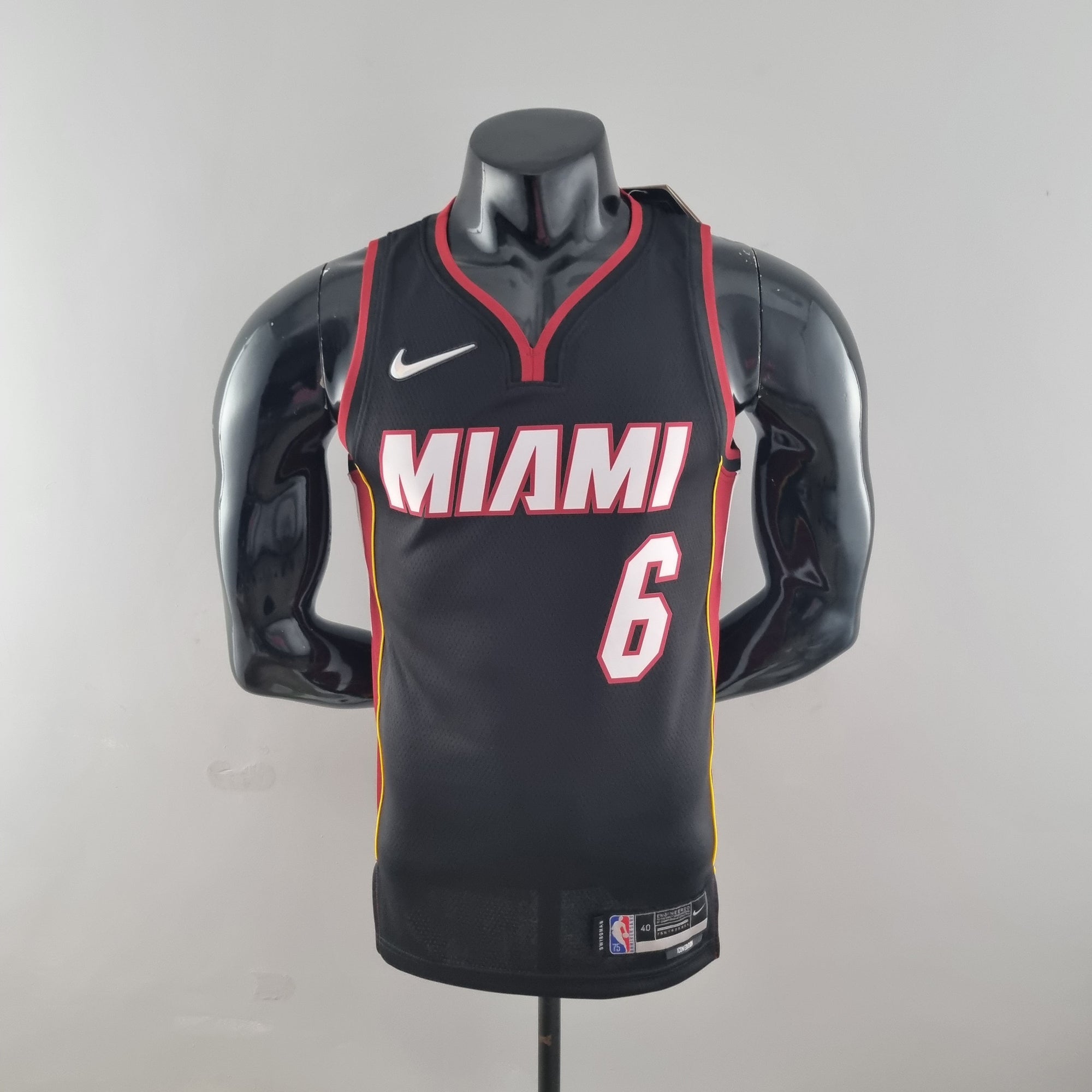 Camiseta NBA Miami Heat #6 James - 75° Cumpleaños Black