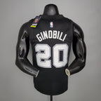 Camiseta NBA San Antonio Spurs #20 Ginobili - City Edition Black
