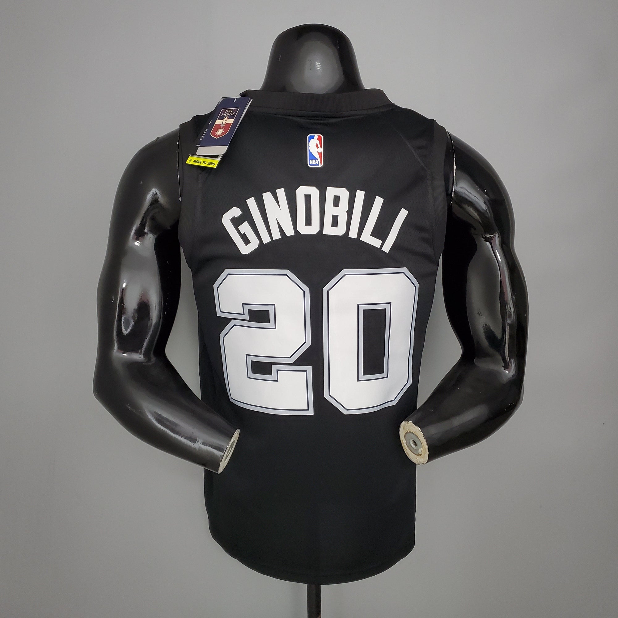 Camiseta NBA San Antonio Spurs #20 Ginobili - City Edition Black