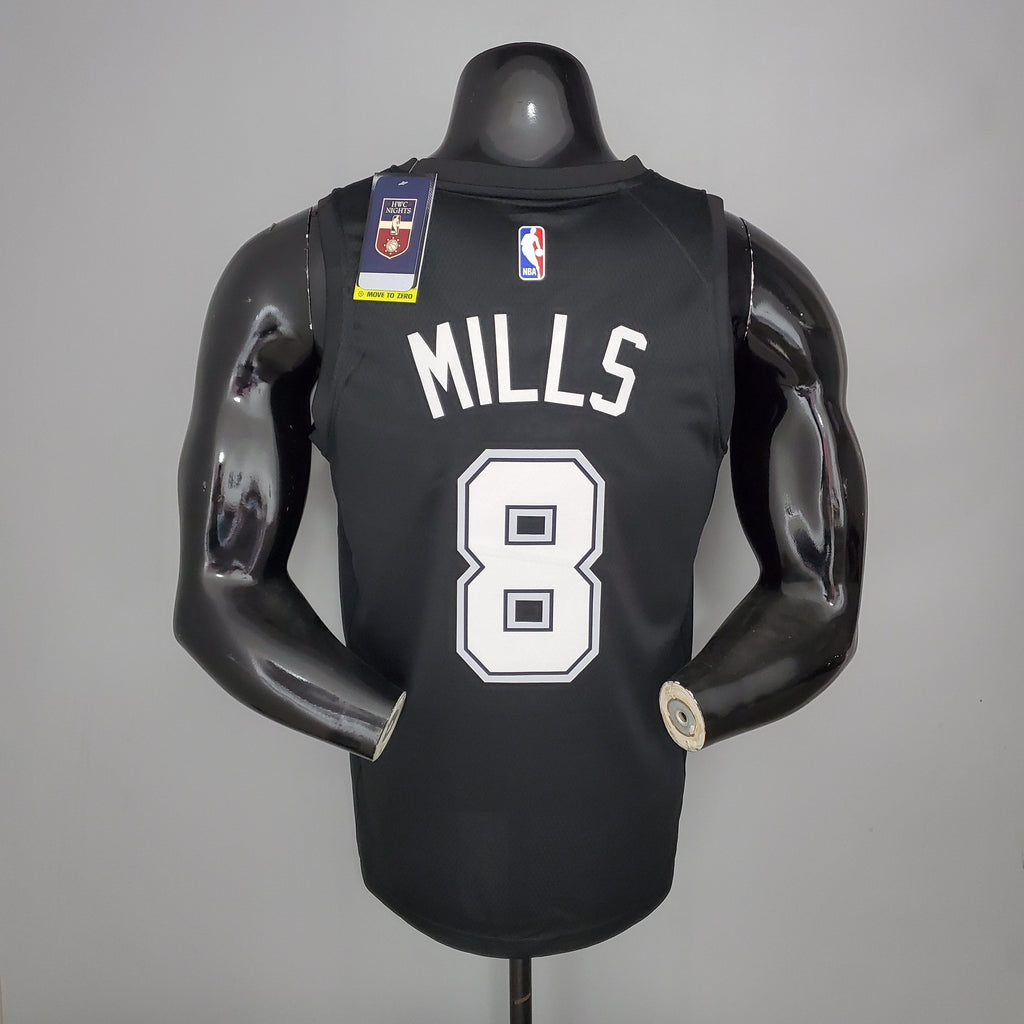 Camiseta NBA San Antonio Spurs #8 Mills - City Edition Black