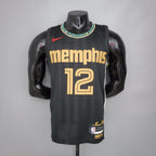 Camiseta NBA Memphis Grizzlies #12 Morant - City Edition Black