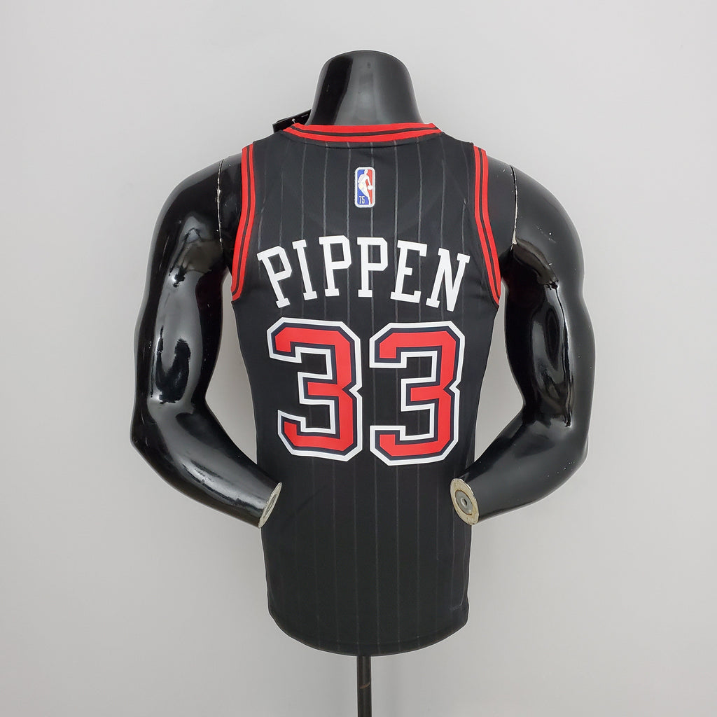 Camiseta NBA Chicago Bulls #33 Pippen - Flyers Black