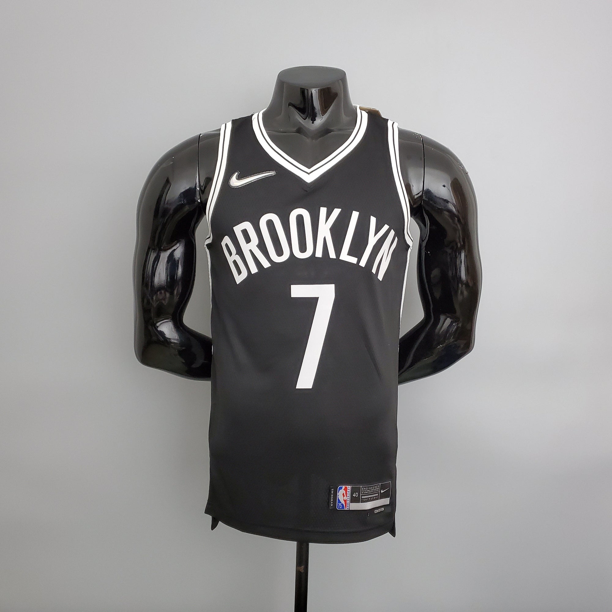 Camiseta NBA Brooklyn Nets #7 Durant - 75° Cumpleaños Black