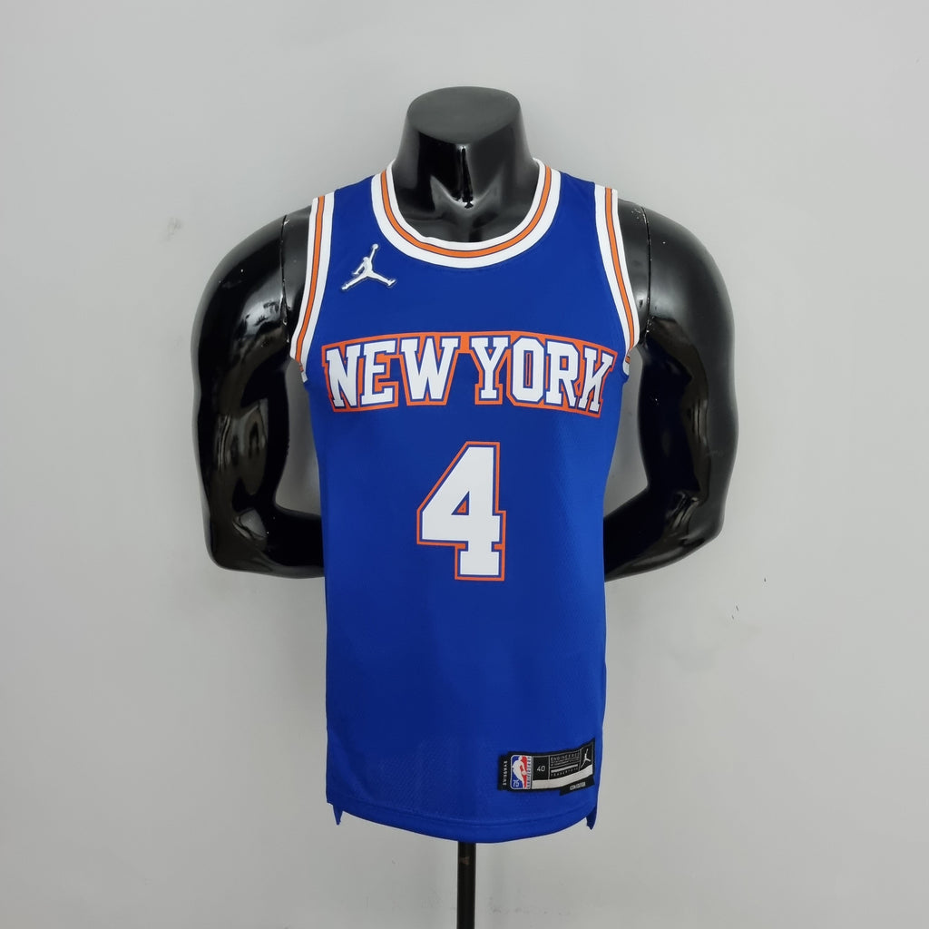 Camiseta NBA NY Knicks #4 Rose - 75° Cumpleaños Limited Blue