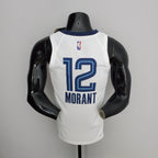 Camiseta NBA Memphis Grizzlies #12 Morant - 75° Cumpleaños White