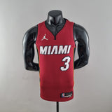 Camiseta NBA Miami Heat #3 Wade - 75° Cumpleaños Red