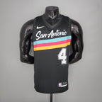 Camiseta NBA San Antonio Spurs #4 White - City Edition Black