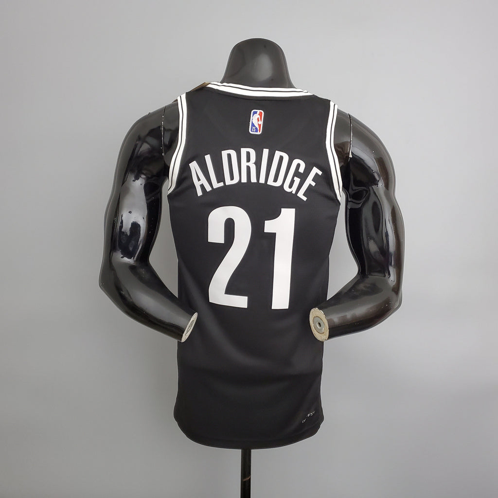 Camiseta NBA Brooklyn Nets #21 Aldridge - 75° Cumpleaños Black